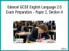 Edexcel GCSE English Language 2.0 Exam Preparation - Paper 2 Section A Teaching Resources (slide 1/91)